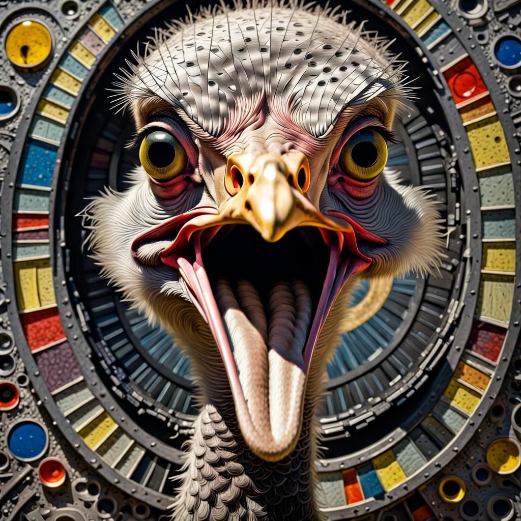 Surreal Hybrid Creature in Sci-Fi Pop Art Style