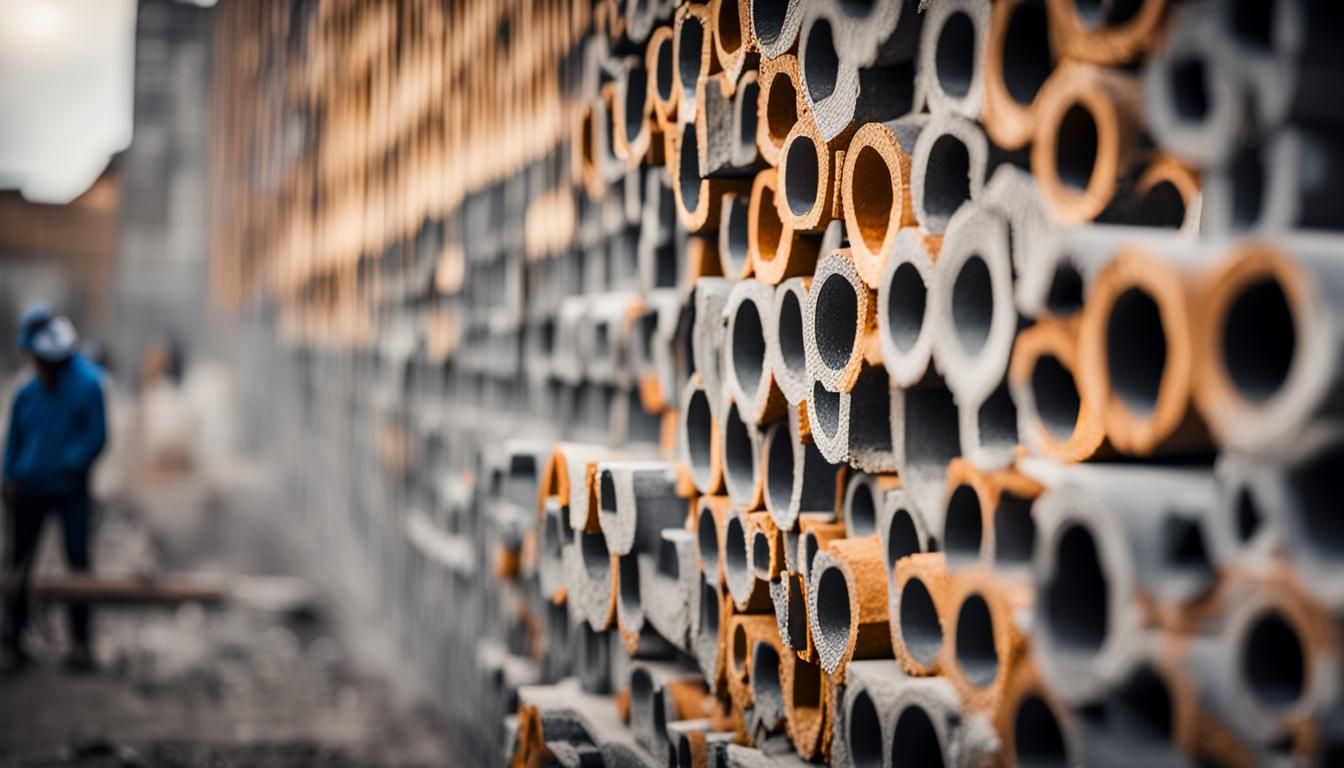 Construction Site with Cast-in-Place Concrete Wall