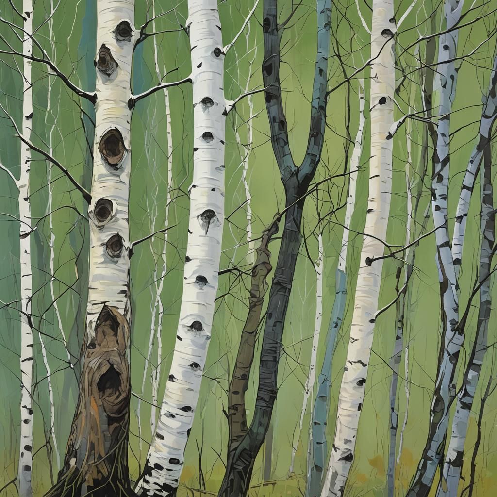 Abstract Spring Landscape with Hemlock Roots