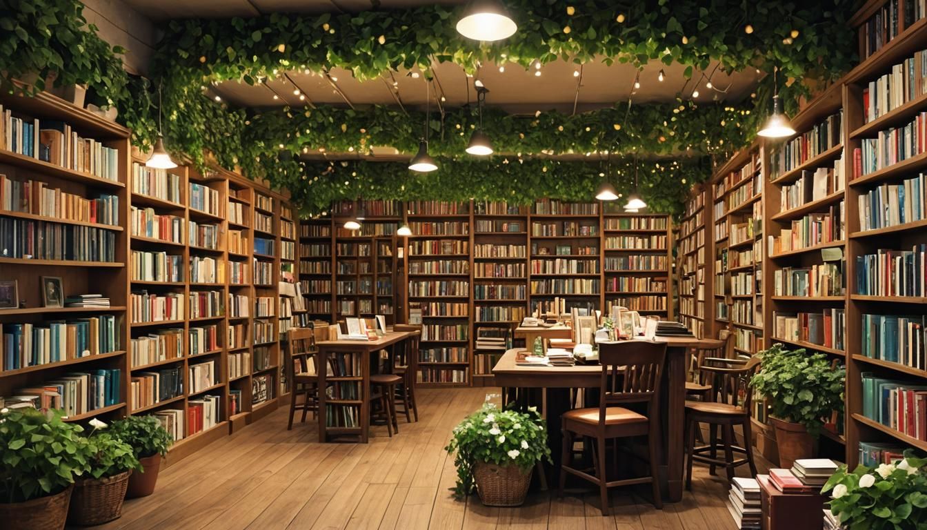 Charming Bookstore Scene: A Cozy Literary Haven