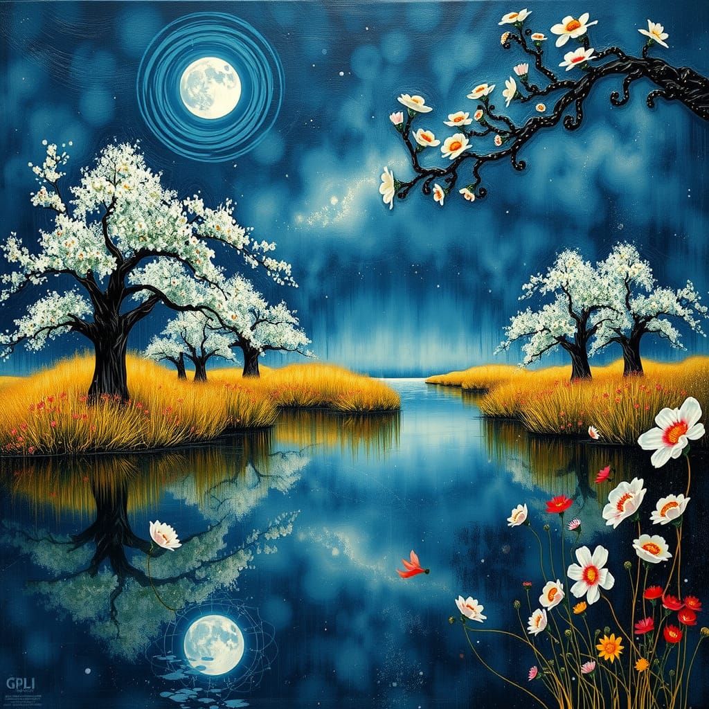 Early spring moonlight