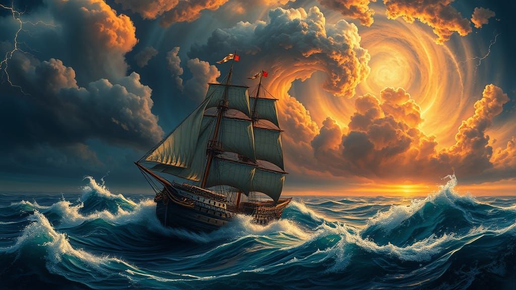 Surreal Seascape in Whimsical Style