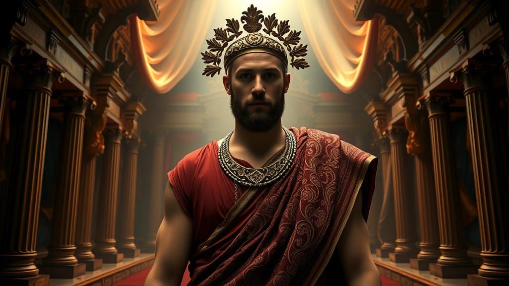Epic 1st Century Groom in Grand Temple, Maximist Digital Mat...