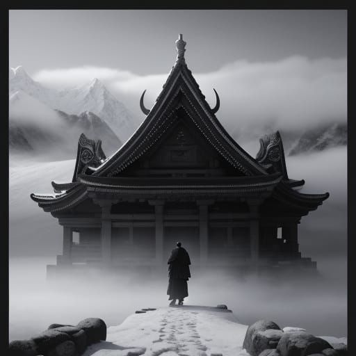 Mystical Monk in Himalayan Dawn