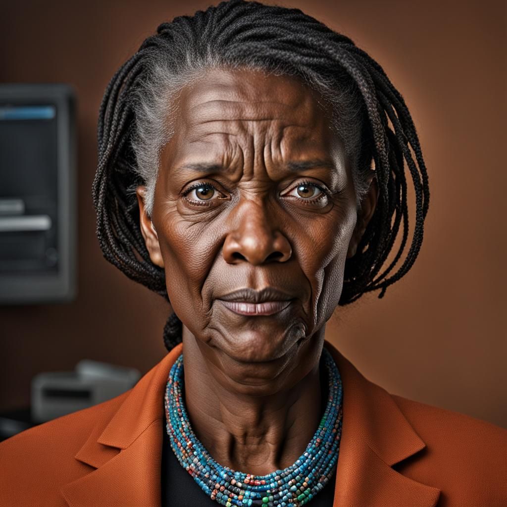 Elegant Announcer Portrait with Bokeh Effect