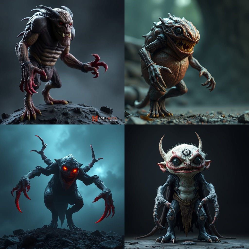 Muscular Grape Anomaly with Vampire Teeth in 3D