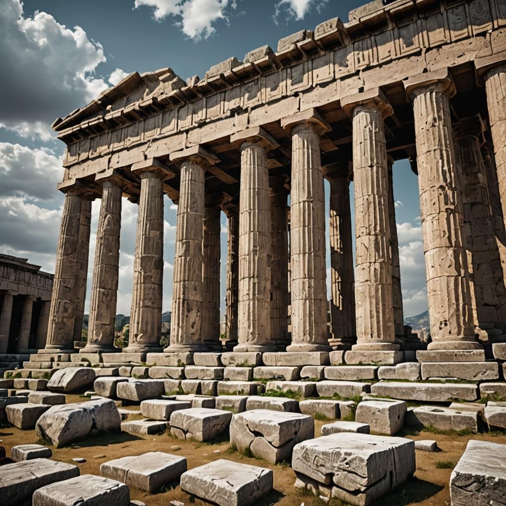 Legendary Greek Temple Ruins: Hyperrealistic 64 Megapixel Im...
