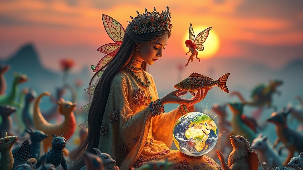 Enameled Glass Figurines in Surreal Digital Bio Art