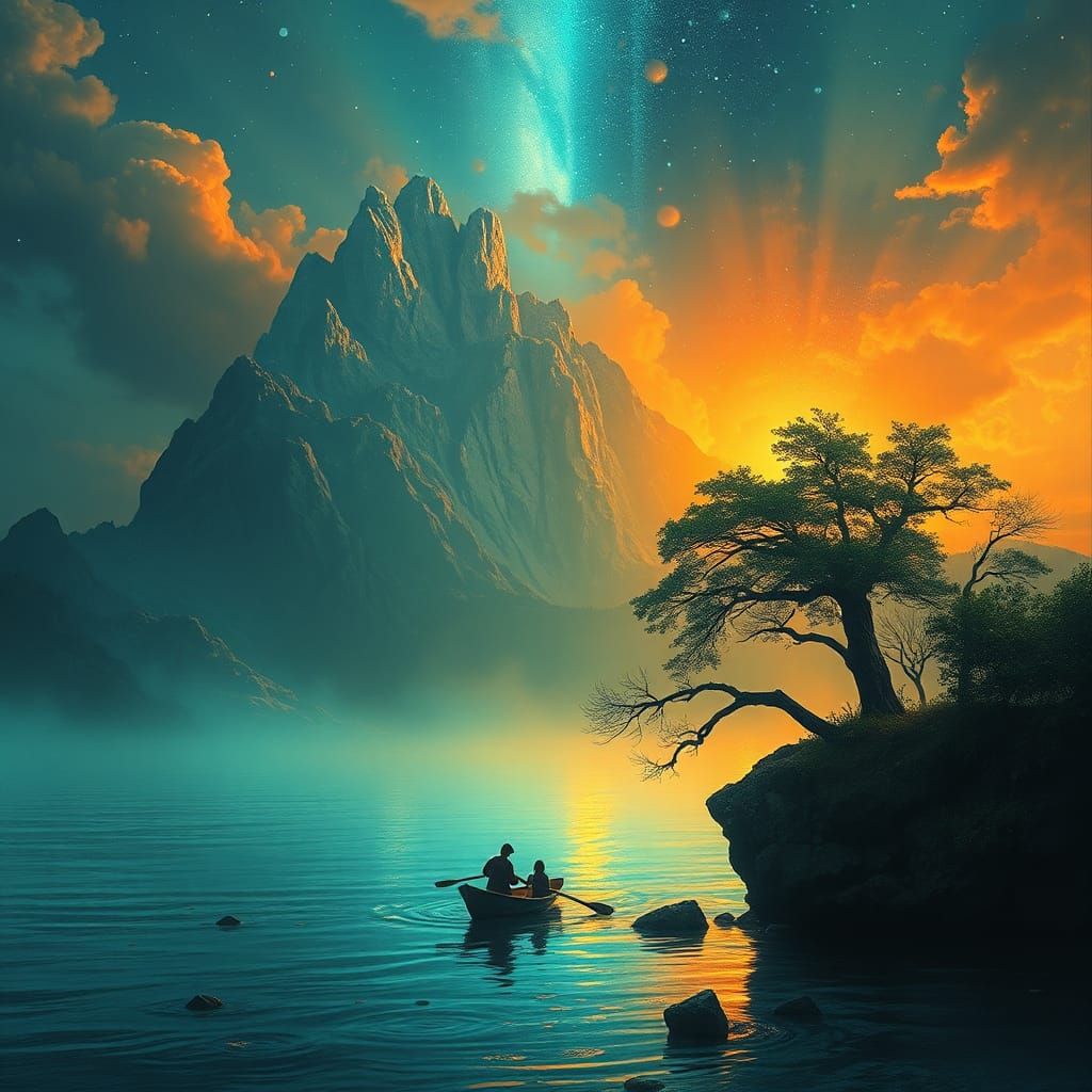 Surreal Sky Panther Embodies Time and Destiny