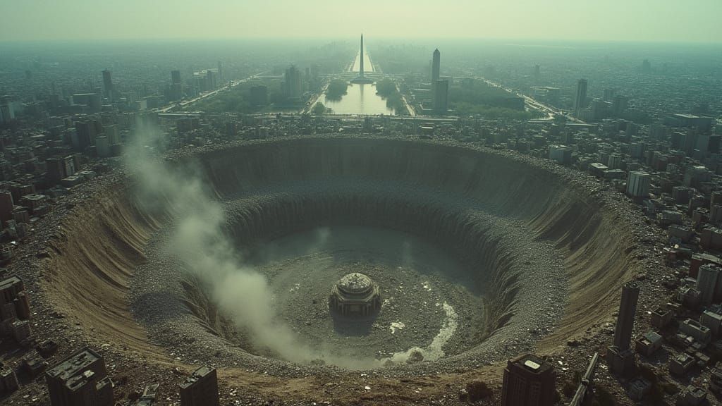 Devastated Washington D.C. in Cinematic Style