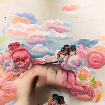 Detailed Gouache Painting Inspired by Melanie Martinez