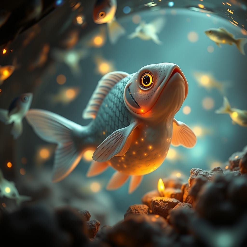 Enchanted Coral Reef Fantasy Creature