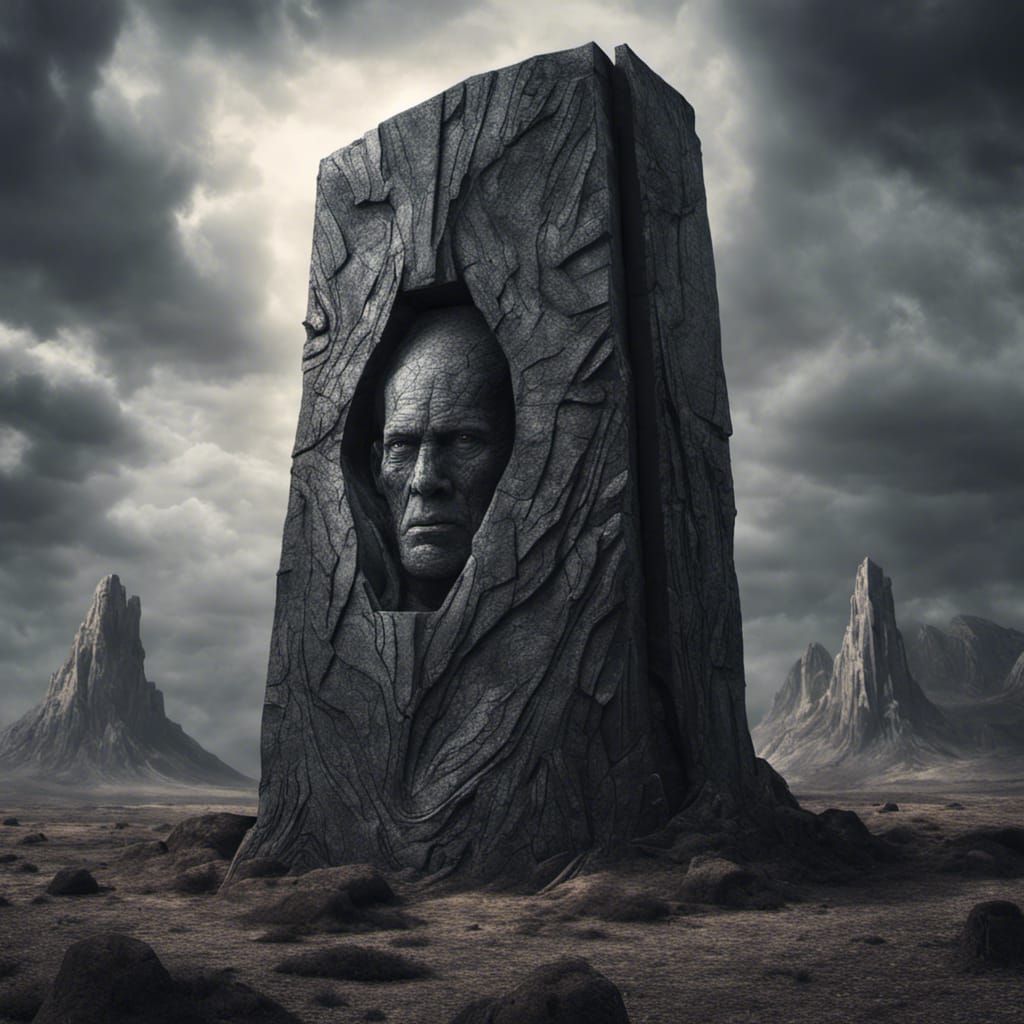 Monolith Evolved From Code in Dystopian Future