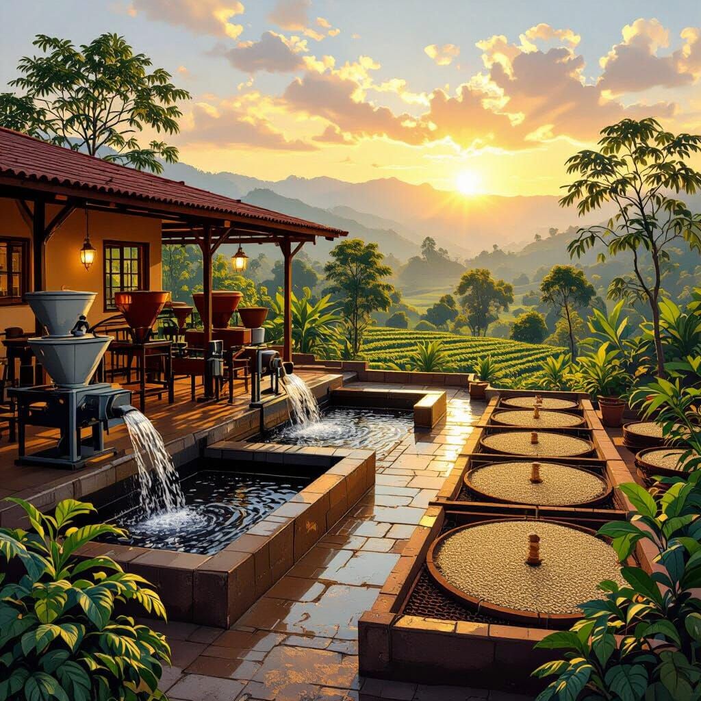 Kayon Mountain Coffee Farm: Wet & Dry Mill Stations