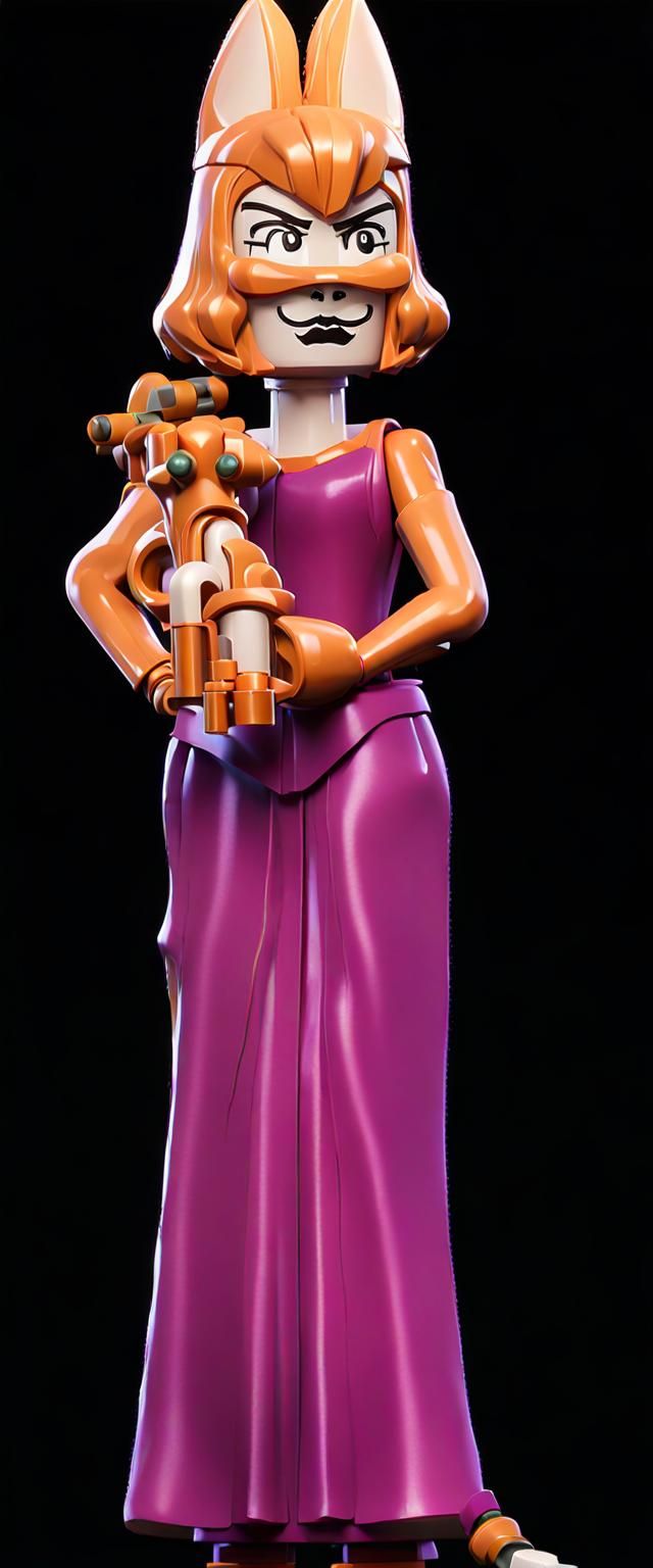 Lego Diane Foxington: Detailed Matte Painting