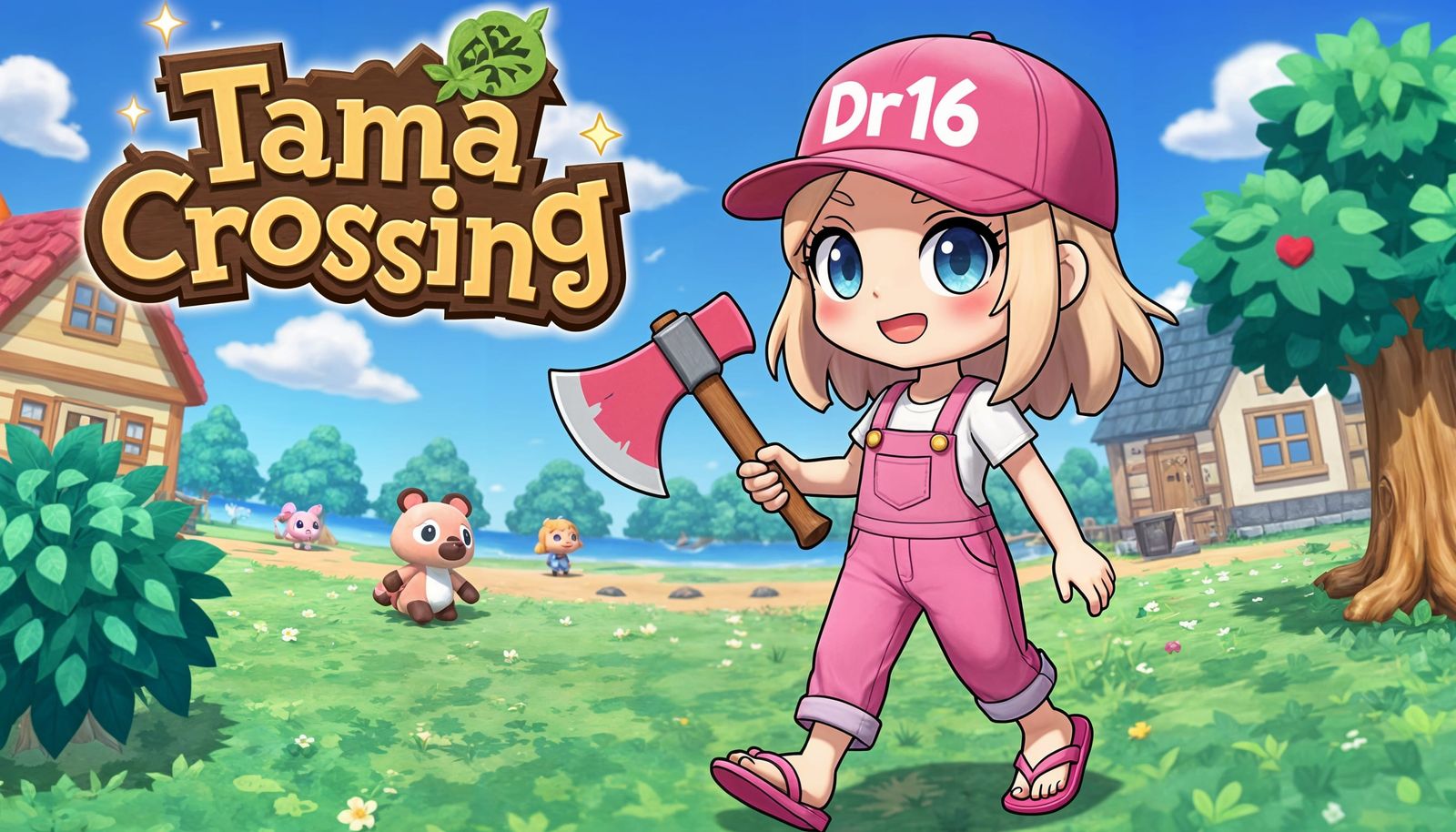 Chibi Girl in Animal Crossing Style Game Cover