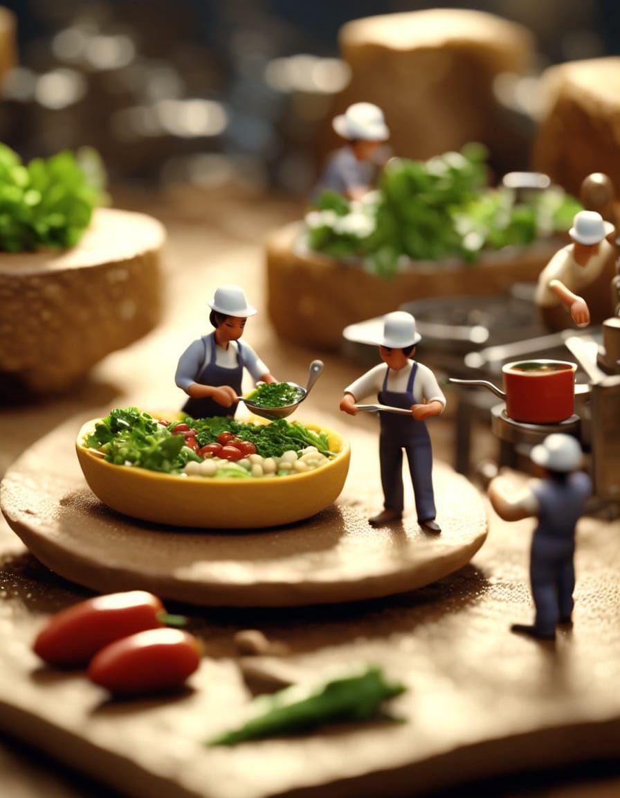 Miniature Chilean Dish Construction in Whimsical 3D Animatio...