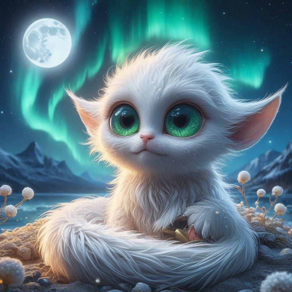 Enchanted Celestial Being under Harvest Moon