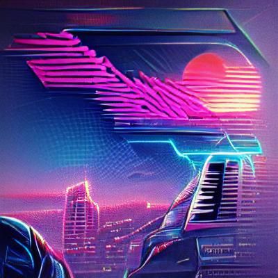 Synthwave Neon Retro Art