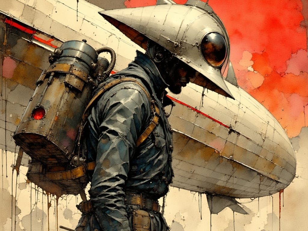 In the future, new recruits in Basic Training are disciplined by being forced to wear this heavy, ridiculous headgear wh...