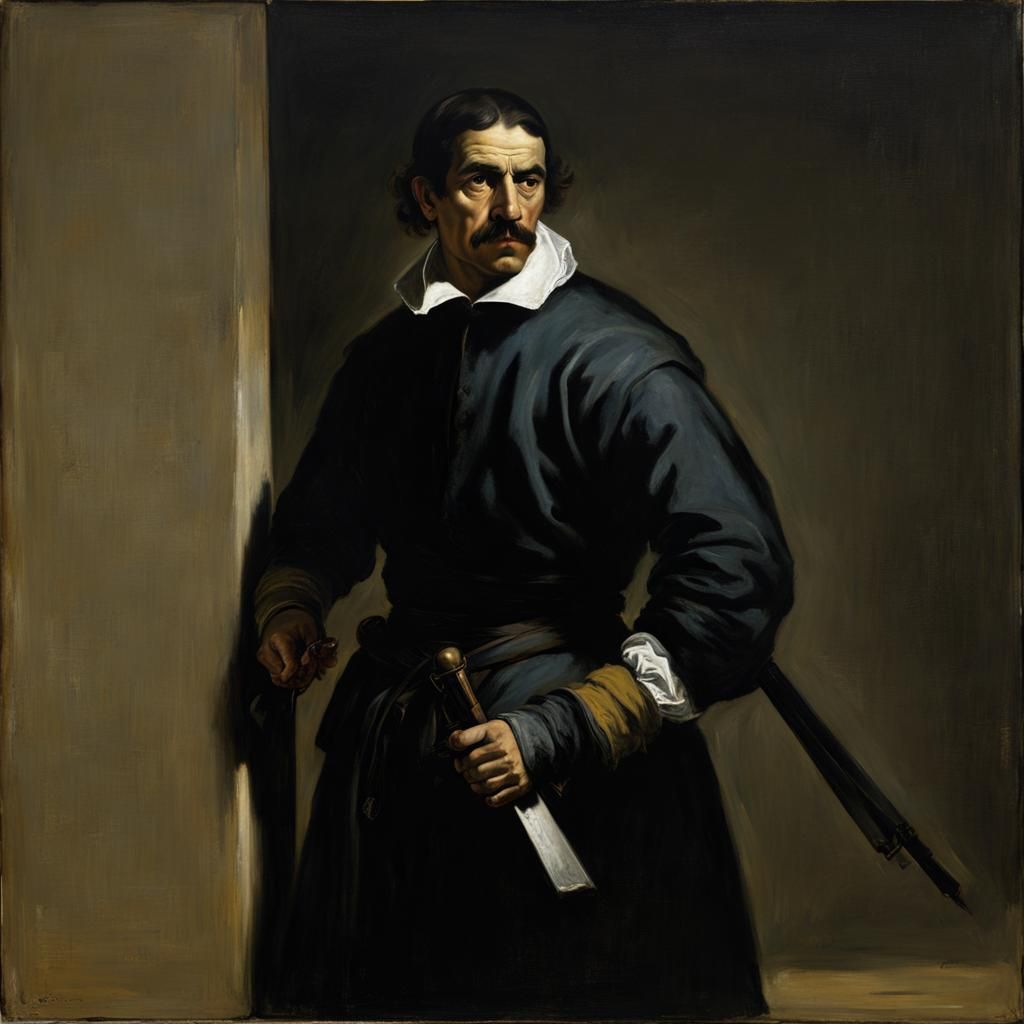 Unseen Thief in Velázquez Style