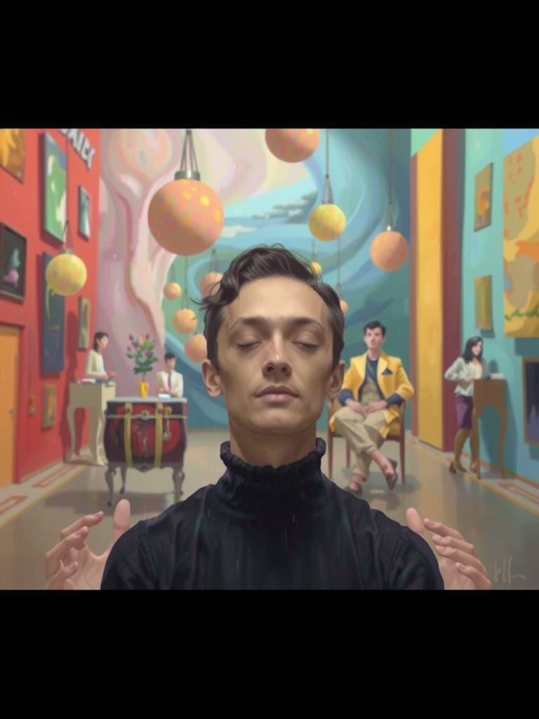 Ethereal Figure Reaching for Unformed Visions