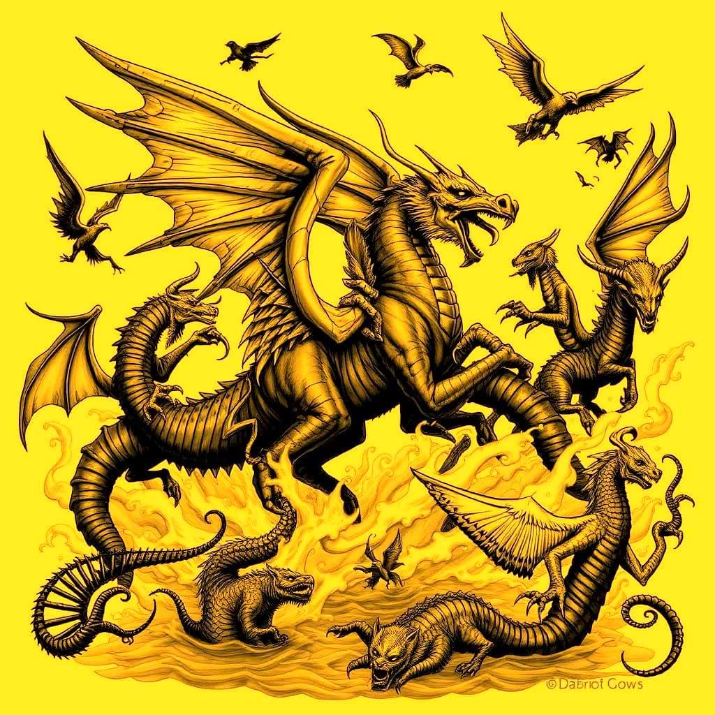 Monstrous Beasts from Myth and Legend Gather in a Haunting C...