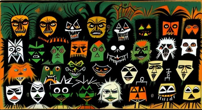 Vibrant Expressionist Portraits in Dark, Muted Hues