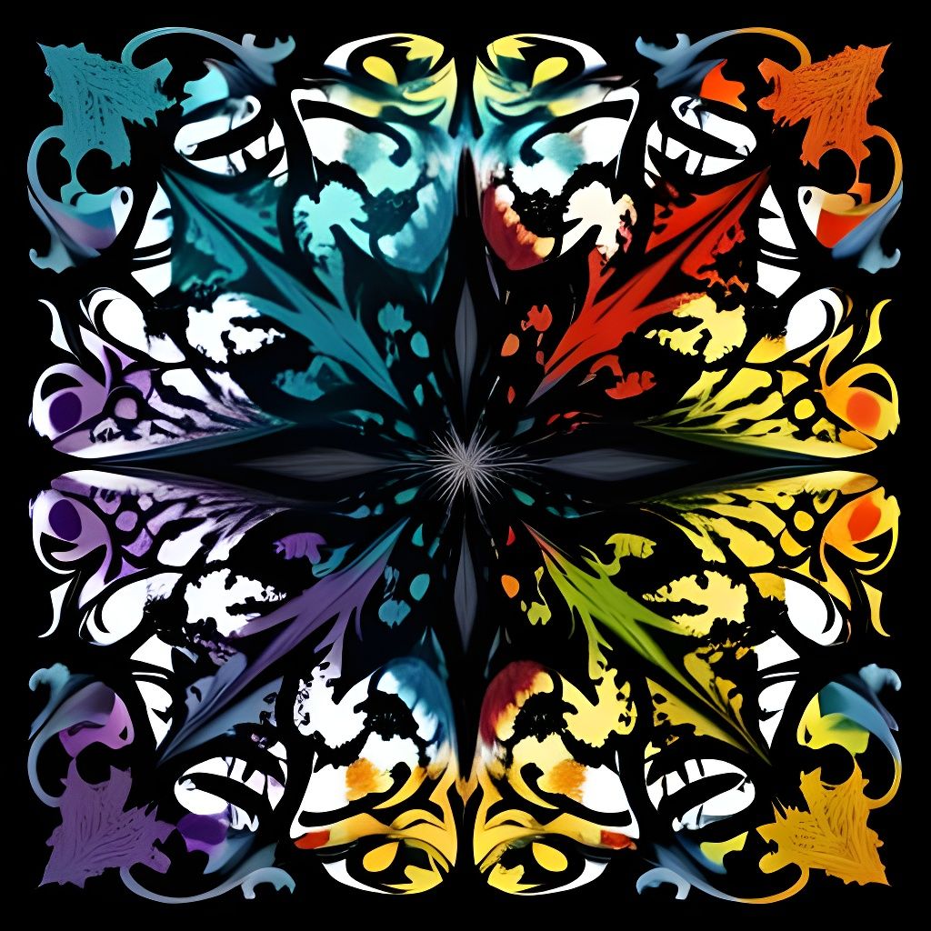 Psychedelic Gothic Forest Artwork in 1960s Style