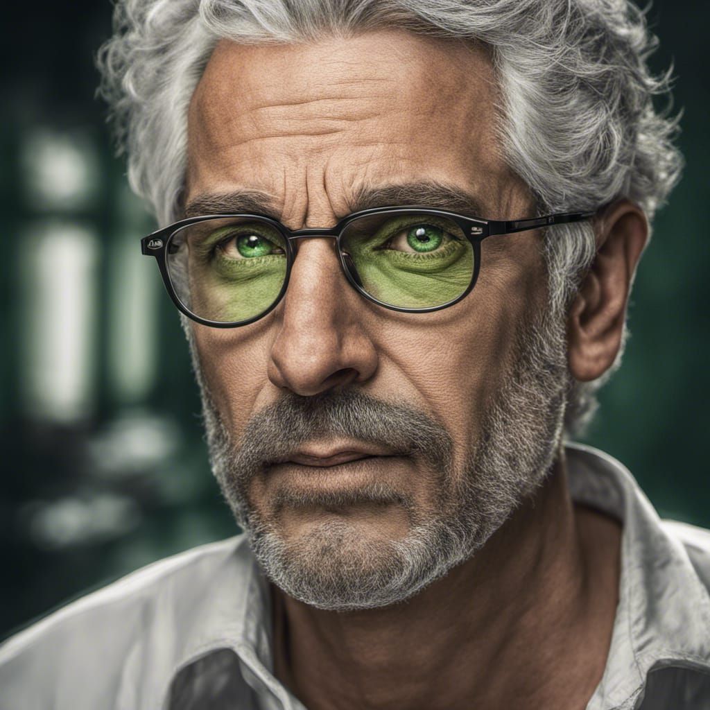 Hyperrealistic Portrait of a Middle-Aged Man