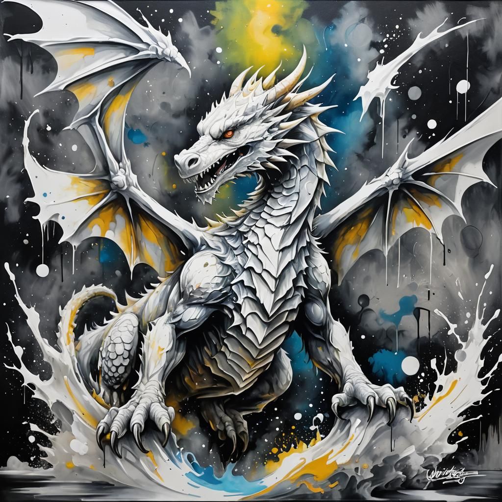 Fantasy Dragon-Bear in Hyperrealistic Oil Painting Style