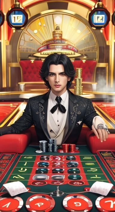 Art Deco Roulette Gambler in 4K