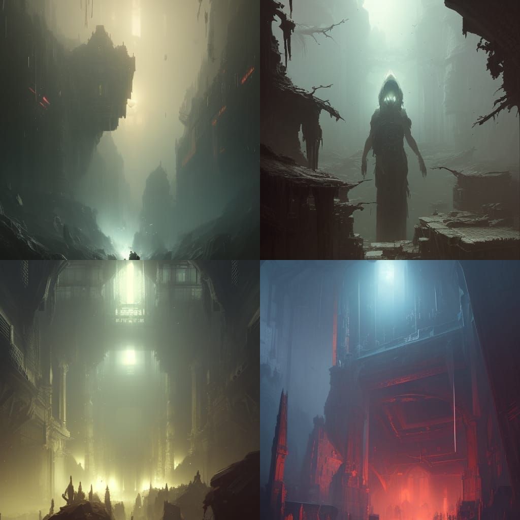 Dark Fantasy Concept Art in Hyperdetailed Style