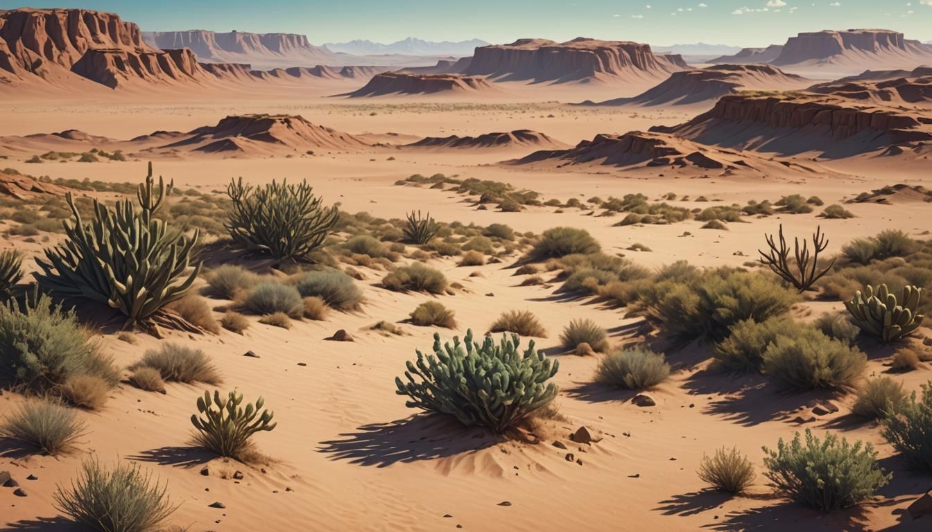 Desert Trapdoor: Detailed Matte Fantasy Landscape