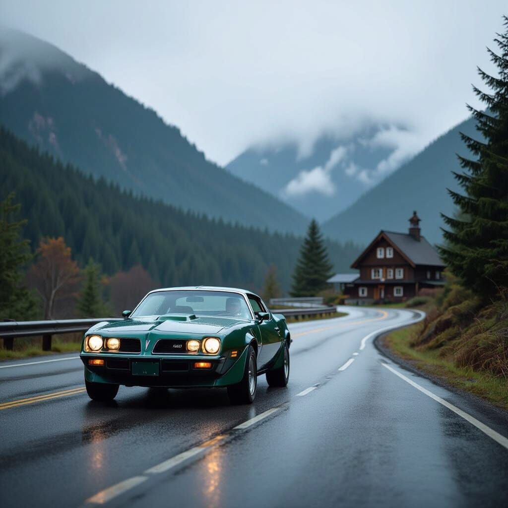 1978 Trans Am on Pacific Northwest Mountain Highway