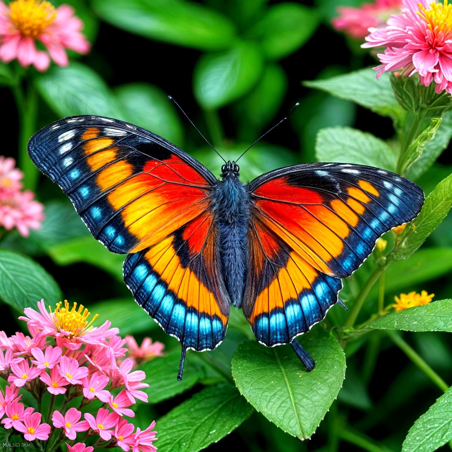 Realistic Butterfly Macro with Bright Colors