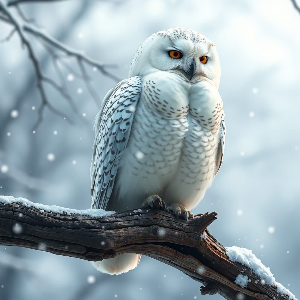 Snowy Owl in Winter Wonderland