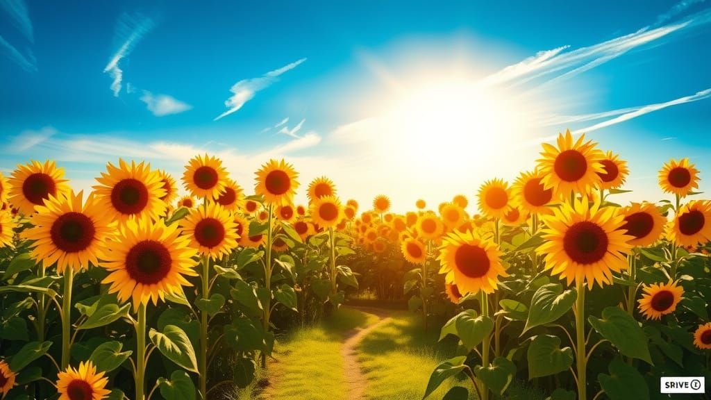 Sunlit Majesty in Vibrant Floral Style