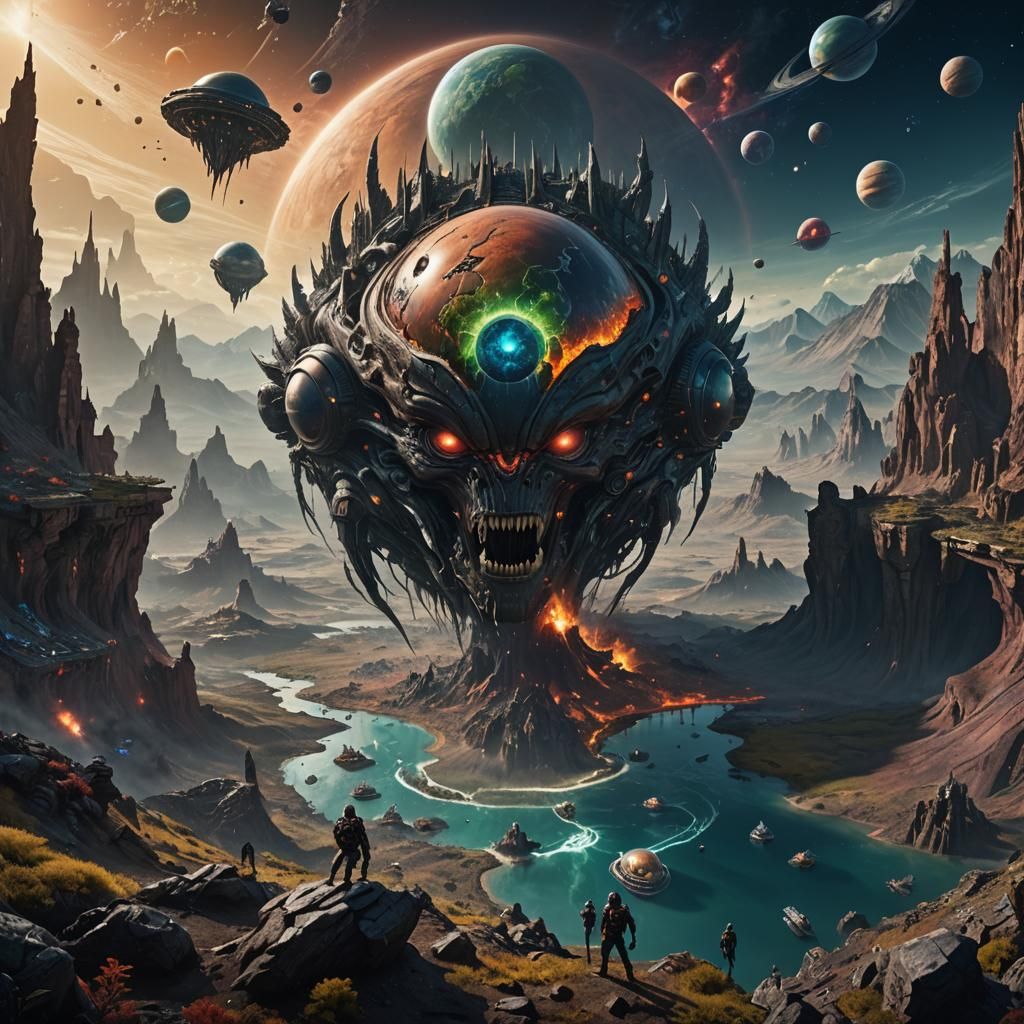 Alien Domination: Detailed Matte Painting in 8K