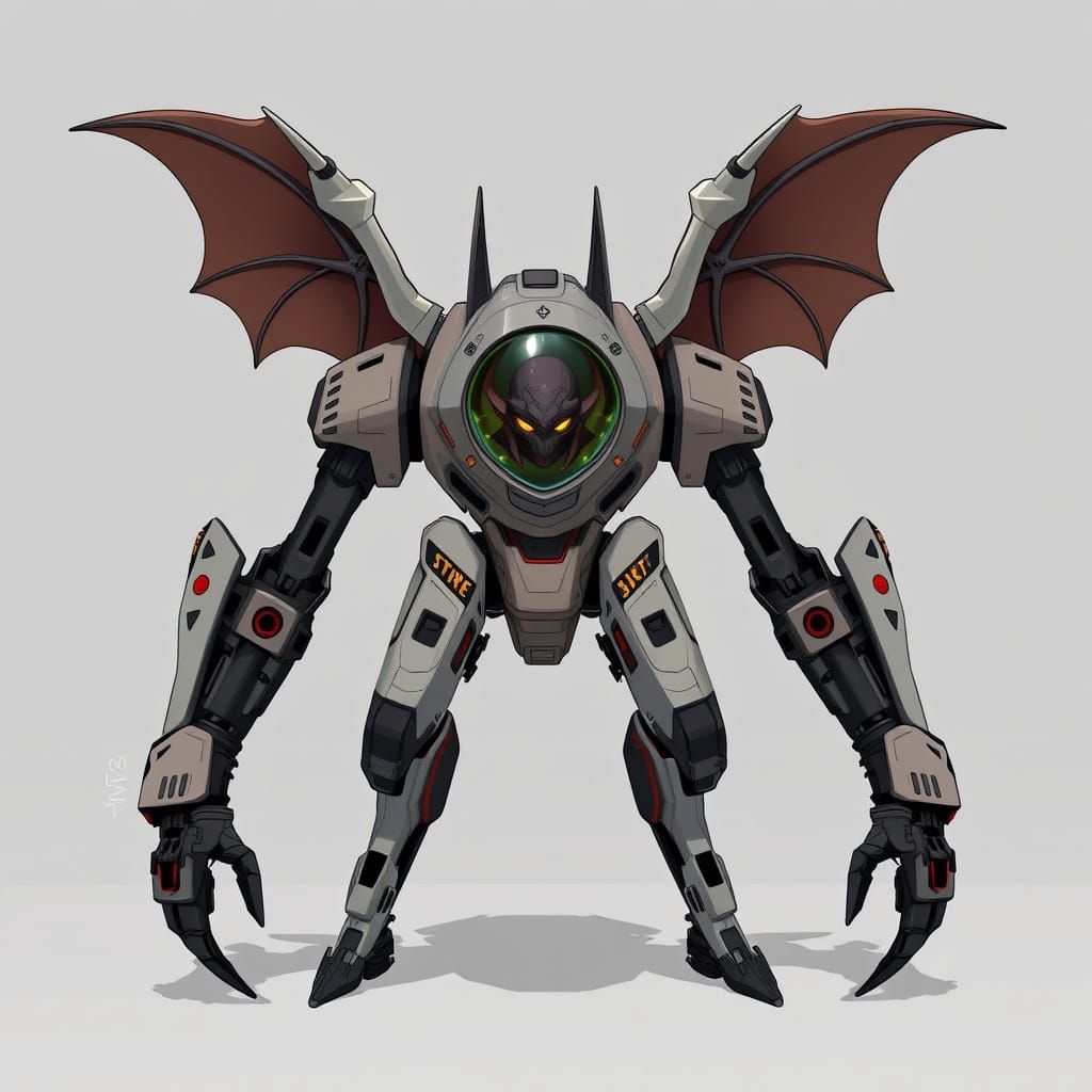 Cybernetic Bat with Pilot Cockpit