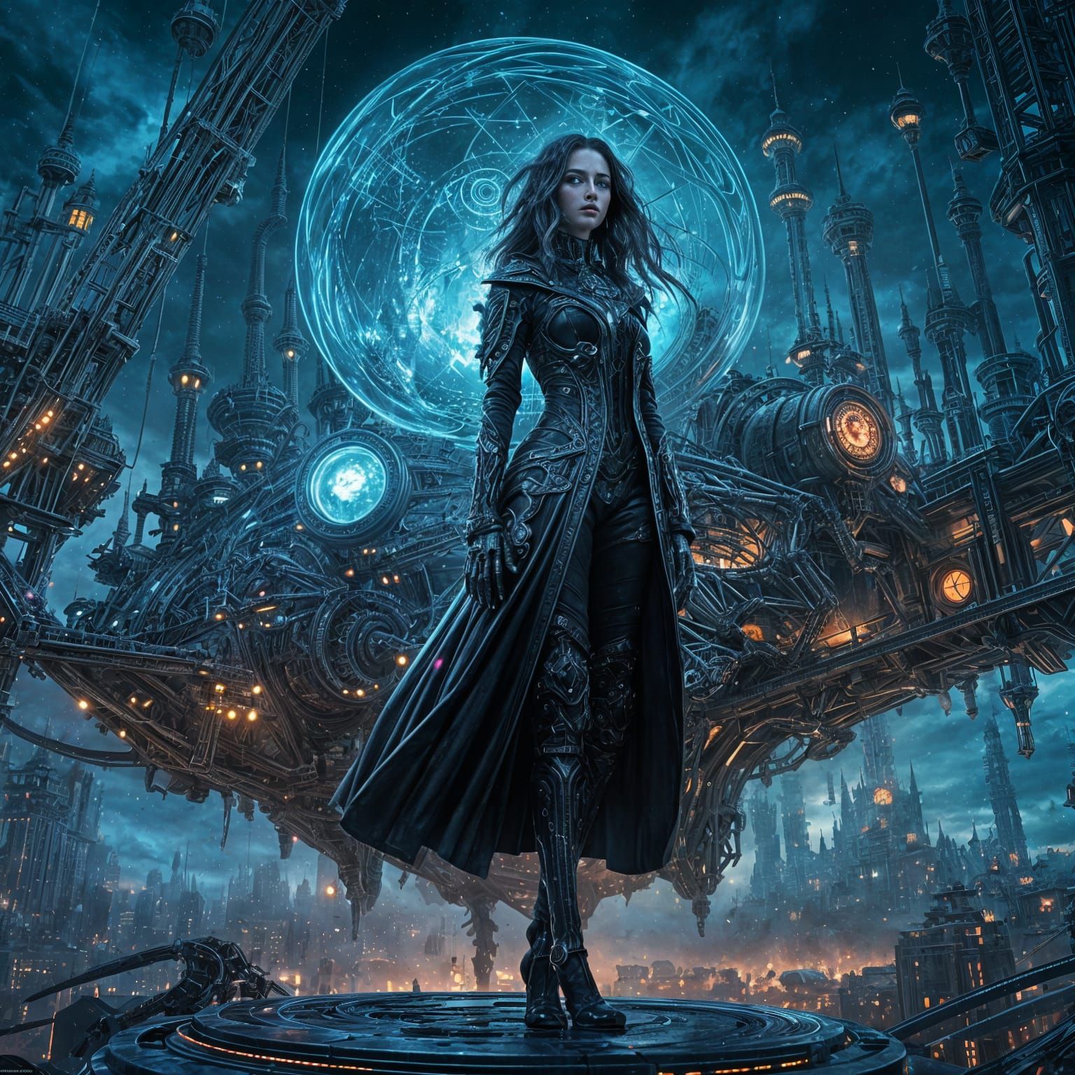 Futuristic Mech Details in Sci-Fi Cinematic Style