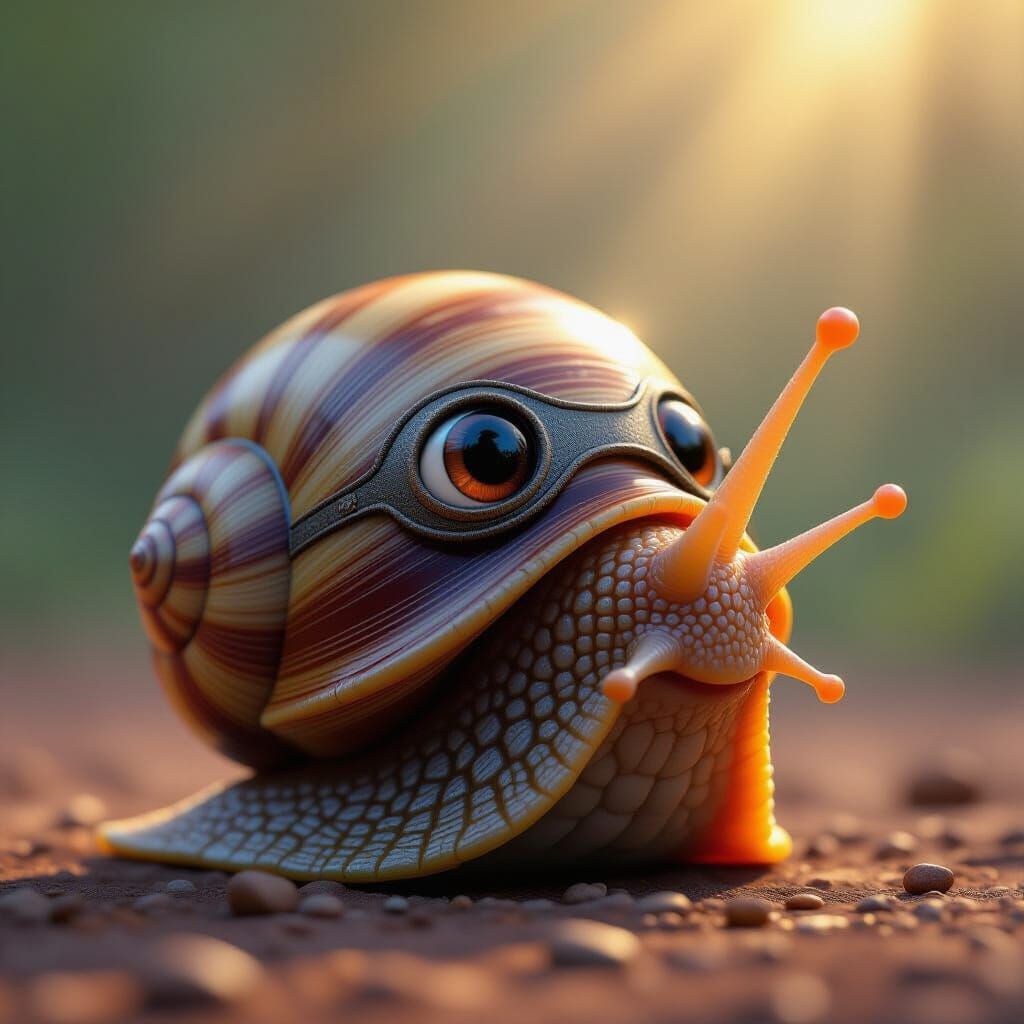 Warrior Snail in Epic Digital Matte Painting Style