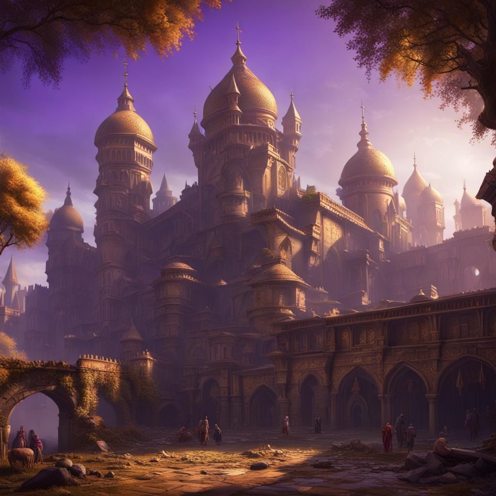 Indraprastha: Medieval City in Dark Fantasy Style