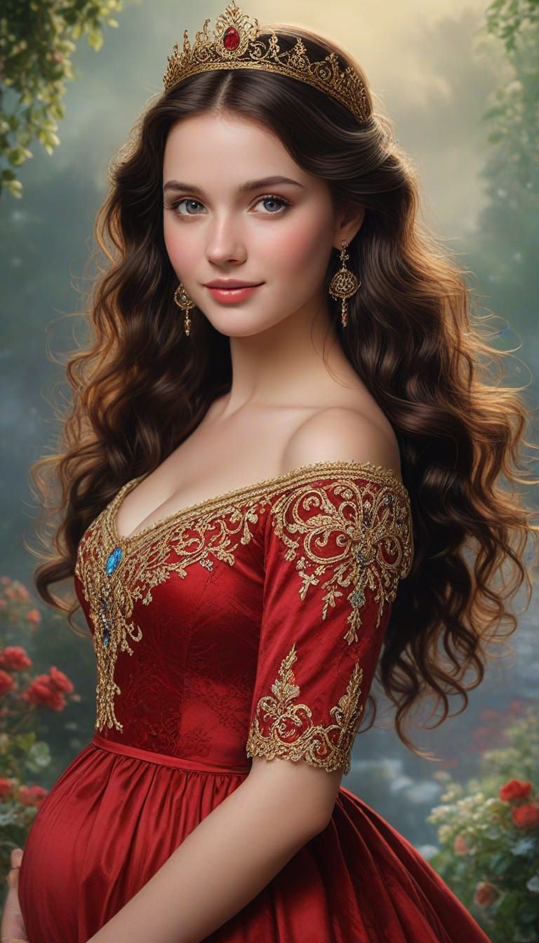 Medieval Princess in Ethereal Fantasy World
