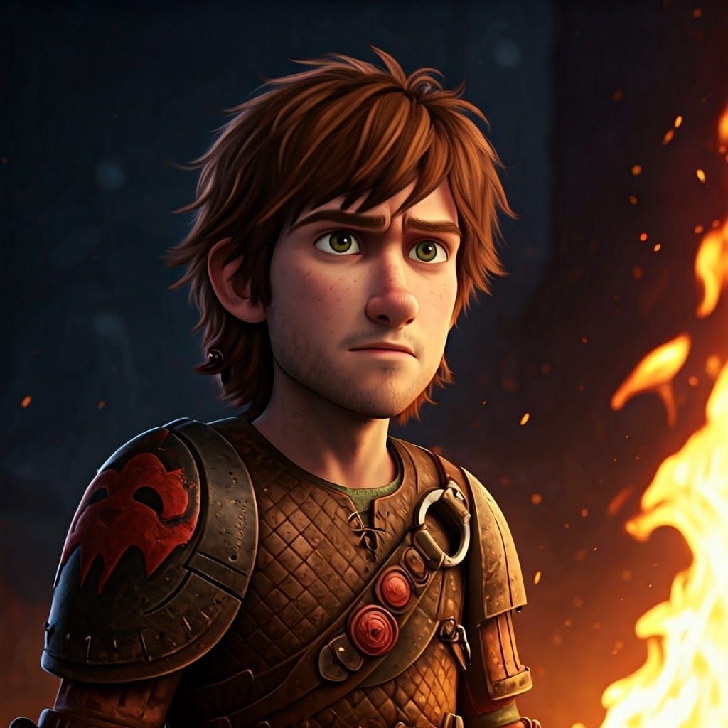 Hiccup Haddock: Detailed Matte Painting