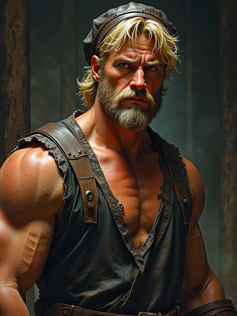 Fantasy Blacksmith in a Detailed Digital Painting