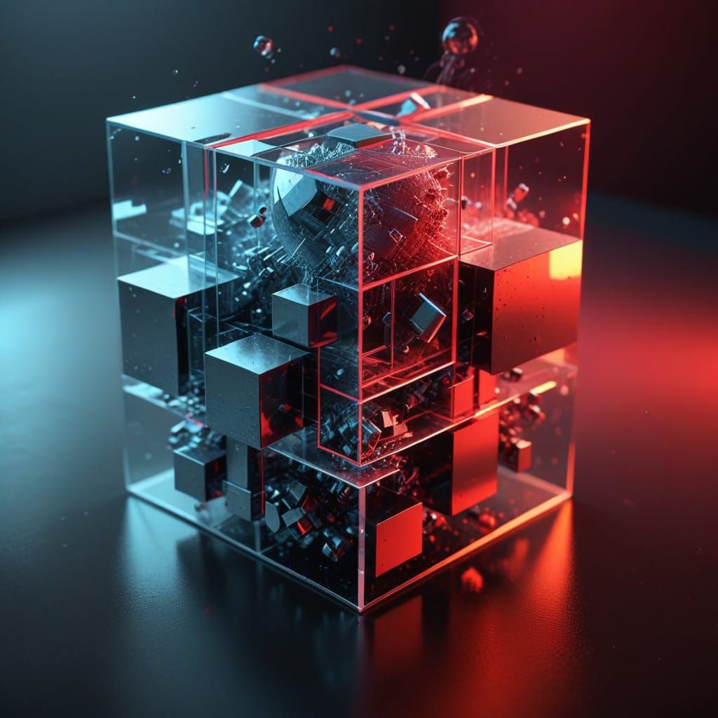 Surreal Bauhaus Geometric Abstraction Dissolves into Etherea...