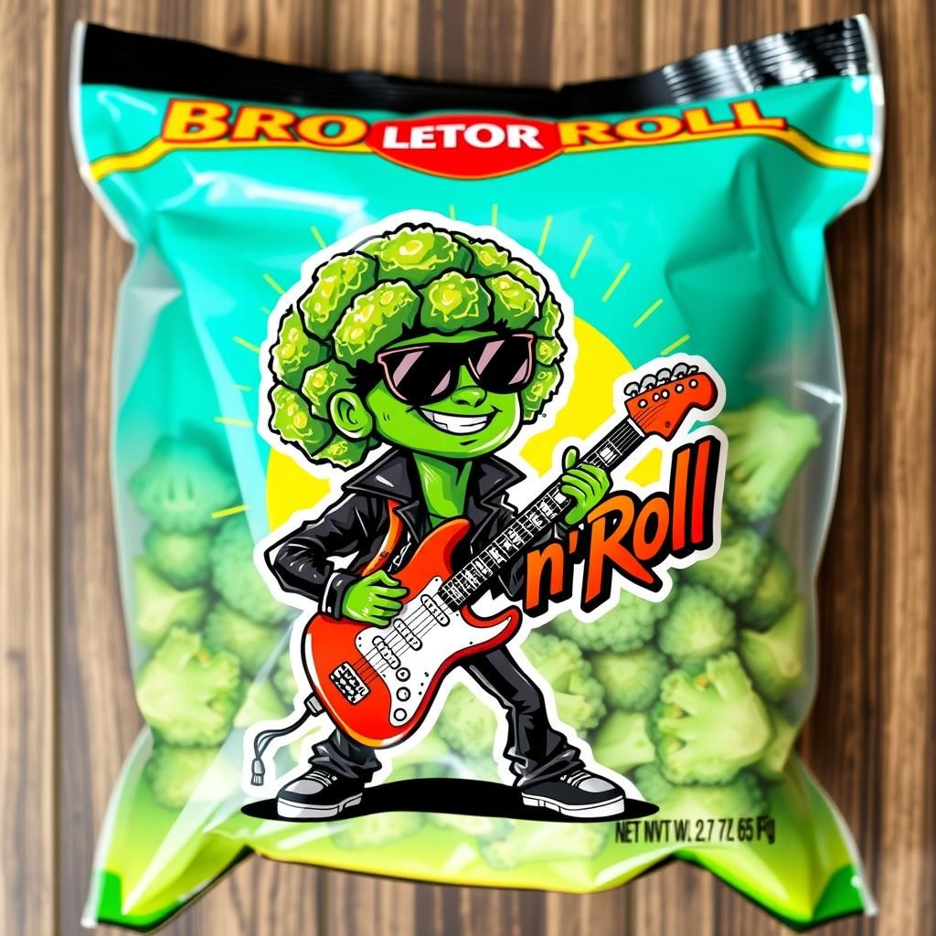 Broccoli Rocker: 80s Cartoon Food Mascot