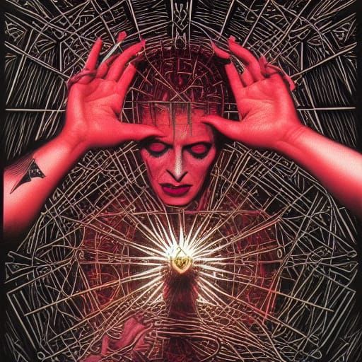 Surreal Hyperrealistic Labyrinth Scene in Comic Book Art Sty...