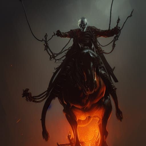 Ghost Rider in Dark Fantasy Style